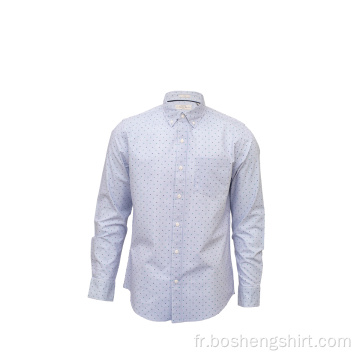 Chemise formelle à manches longues en soie pour hommes